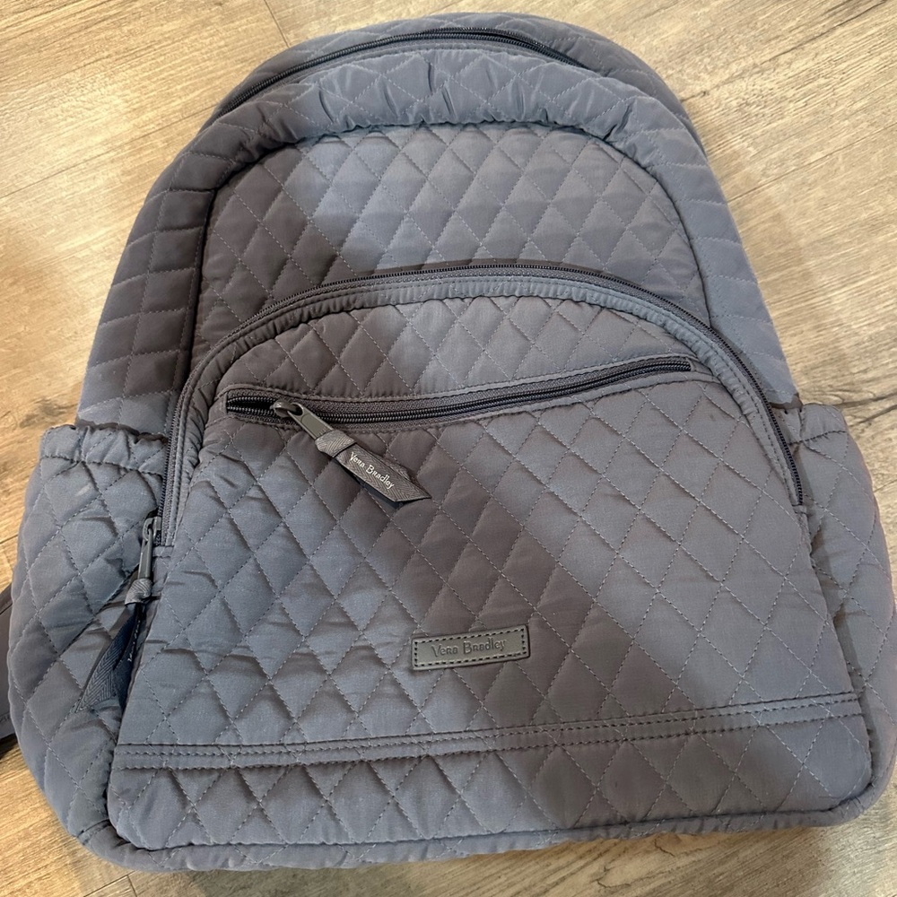 Vera Bradley Gray Quilted Backpack
